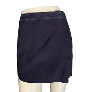 Alice + Olivia 100% Leather Suede Mini Skirt NWT